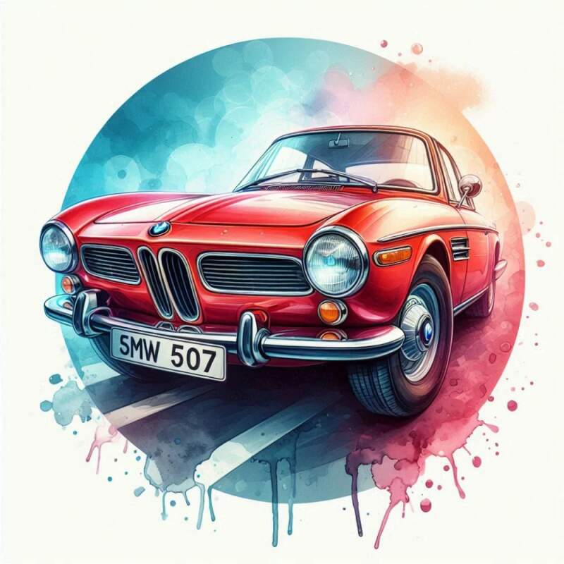 Levně BMW 507 červený (NAŽEHLOVAČKA)