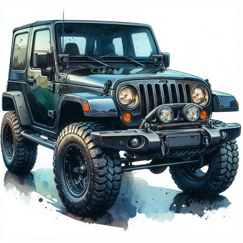 Levně Jeep černý (NAŽEHLOVAČKA)