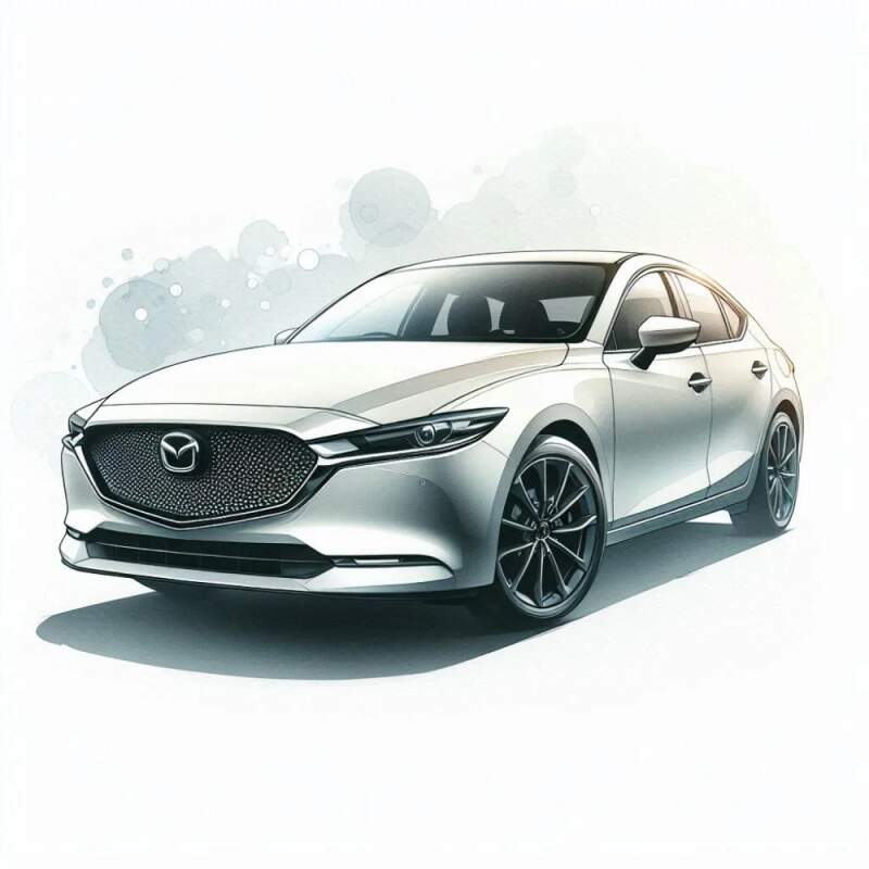 Levně Mazda 6e bílá (NAŽEHLOVAČKA)