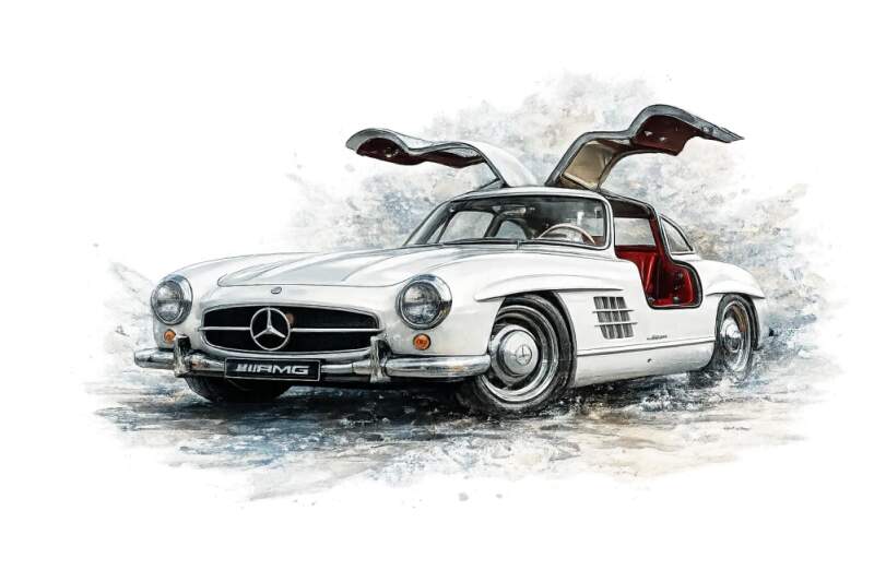 Levně Mercedes-Benz 300 SL Gullwing (NAŽEHLOVAČKA)