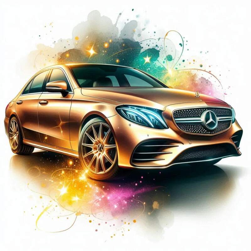 Levně Mercedes-Benz zlatá (NAŽEHLOVAČKA)