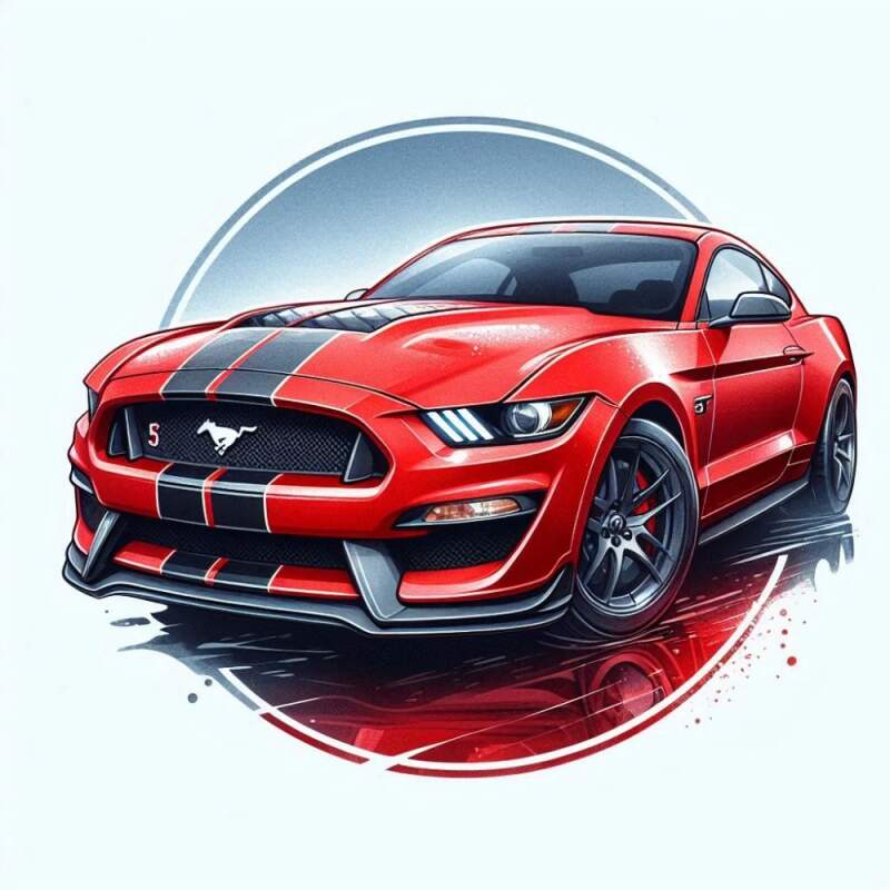 Levně Mustang shelby červený (NAŽEHLOVAČKA)