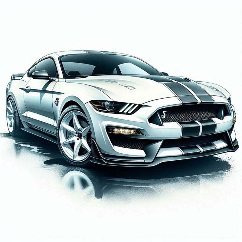 Levně Mustang shelby bílý (NAŽEHLOVAČKA)