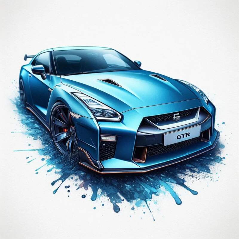 Levně Nissan GTR modrý (NAŽEHLOVAČKA)