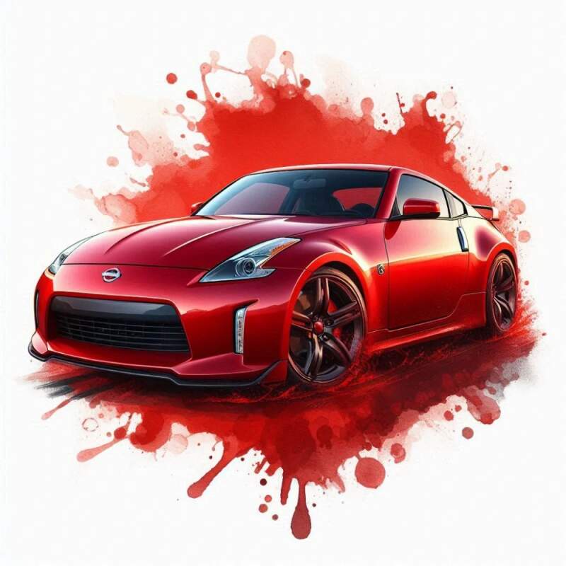 Levně Nissan 350Z červený (NAŽEHLOVAČKA)