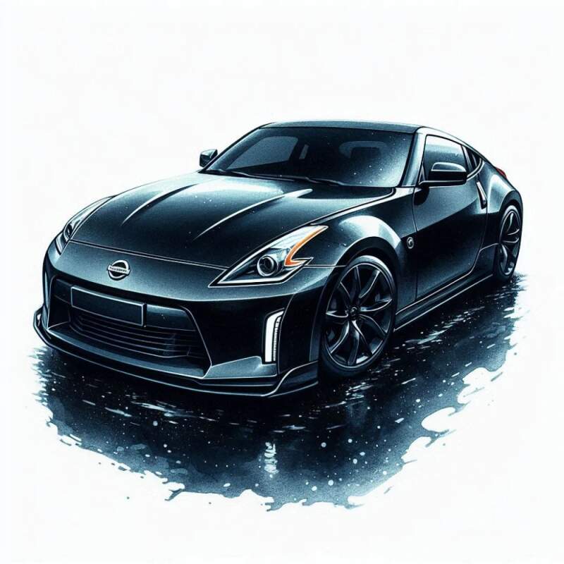 Levně Nissan 350Z černý (NAŽEHLOVAČKA)