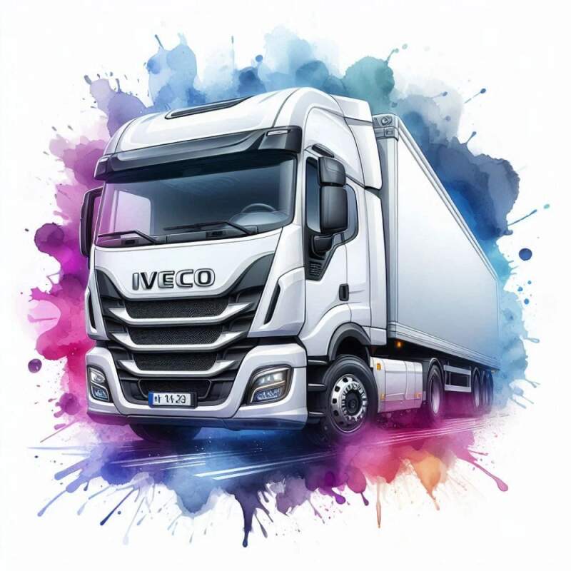 Levně Iveco kamion bílý (NAŽEHLOVAČKA)