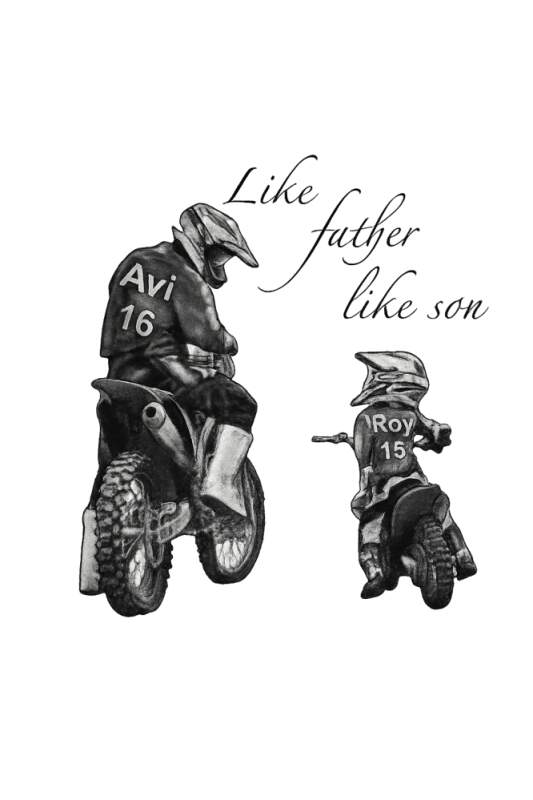 Levně Otec a syn - moto (NAŽEHLOVAČKA)