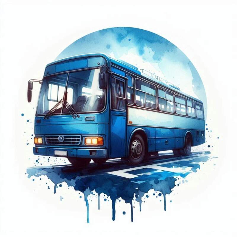 Levně Autobus modrý (NAŽEHLOVAČKA)