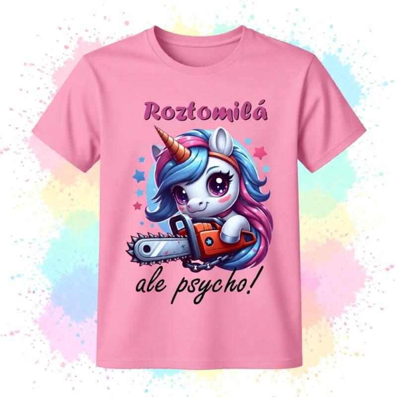 Levně Tričko unicorn psycho (Dámské)