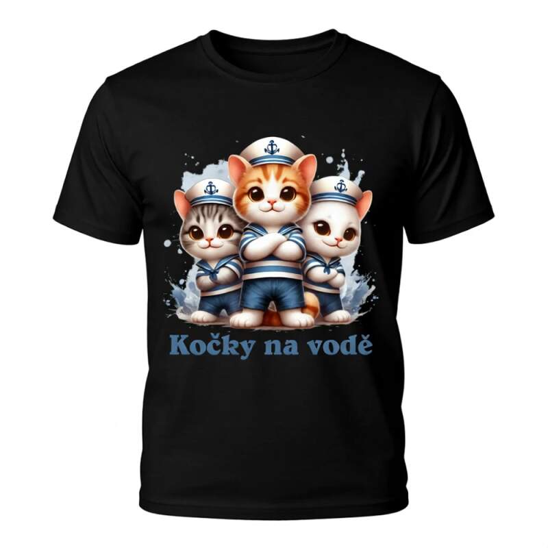 Levně Tričko vodácké - kočky na vodě (Dámské)