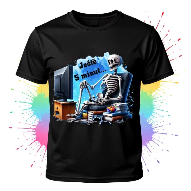 Levně Tričko gamer kostlivec (Dámské)