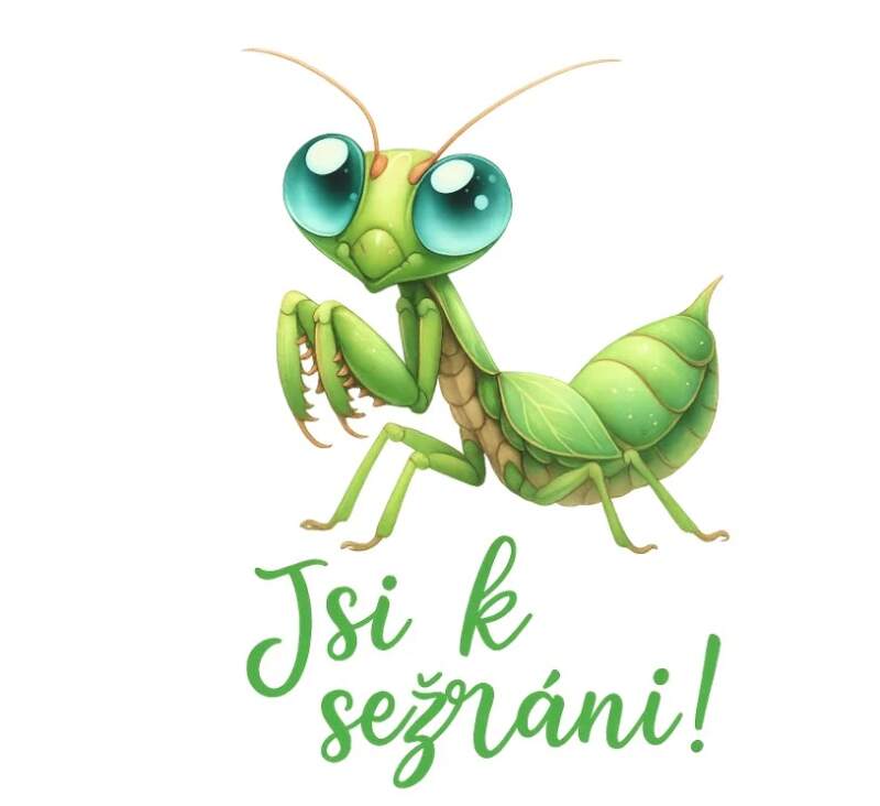 Levně Kudlanka - text - 2 motivy (NAŽEHLOVAČKA)