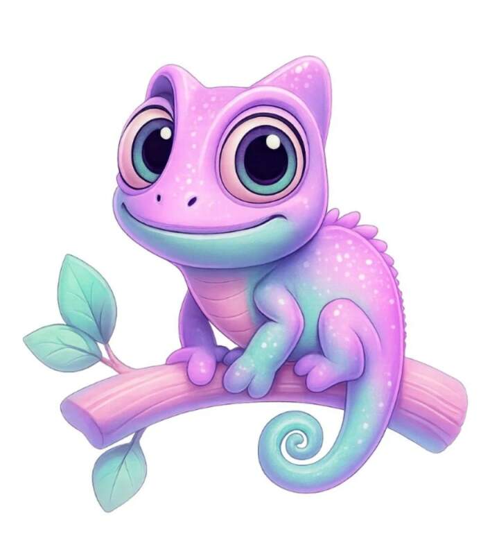 Levně Chameleon cute (NAŽEHLOVAČKA)