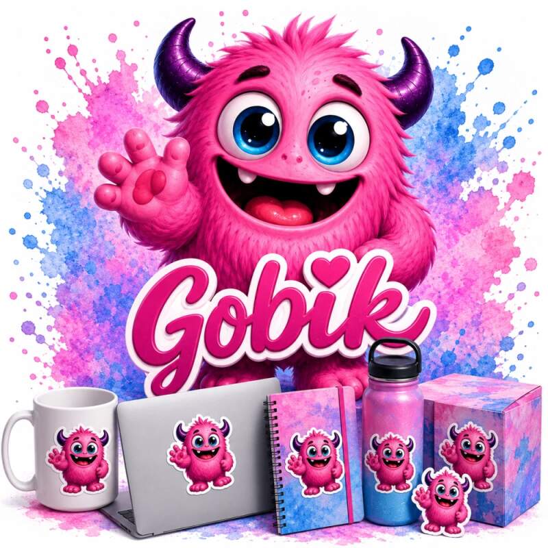 Levně 2. Samolepka Gobík (UV DTF tisk )
