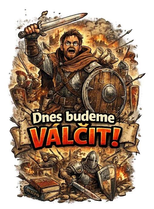 Levně Učitel dějepisu - dnes budeme válčit (nažehlovačka pro učitele)