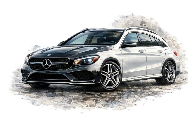 Levně Mercedes CLA Shooting Brake - 2 motivy (NAŽEHLOVAČKA)