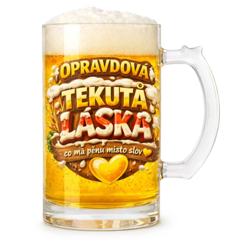 Levně Tekutá láska (Elegantní transparentní korbel sklo)