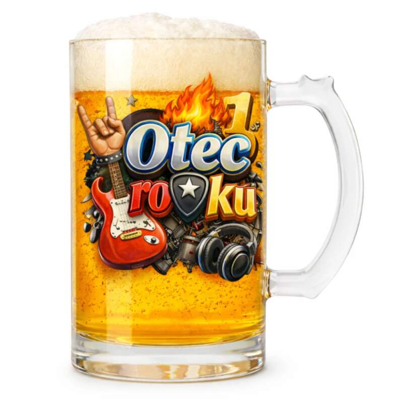 Levně Otec ro(c)ku (Elegantní transparentní korbel sklo)