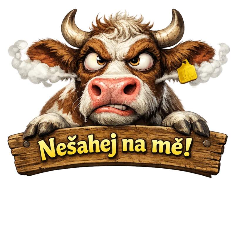 Levně Kráva - nešahej na mě! (NAŽEHLOVAČKA)