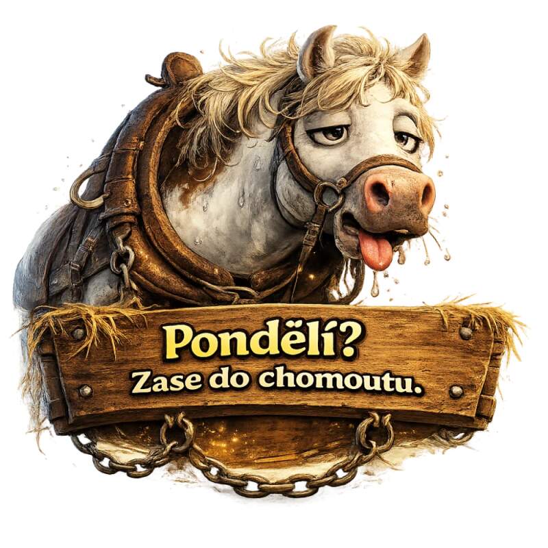 Levně Bílý kůň v chomoutu a pondělí (NAŽEHLOVAČKA)