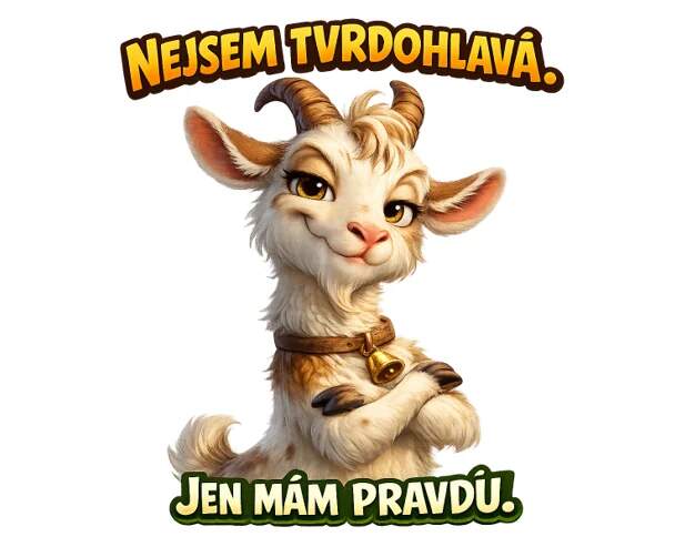 Levně Koza - nejsem tvrdohlavá, jen mám pravdu (NAŽEHLOVAČKA)