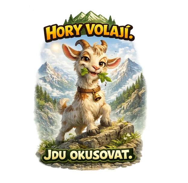 Levně Koza - Hory volají, jdu okusovat (NAŽEHLOVAČKA)