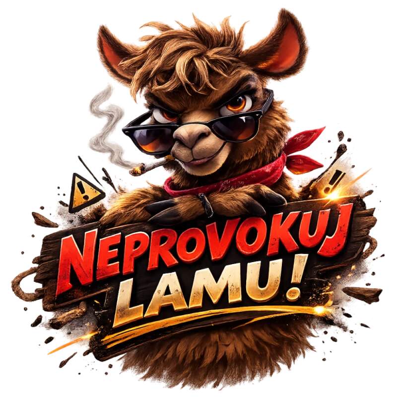 Levně Hnědá lama - neprovokuj lamu (NAŽEHLOVAČKA)