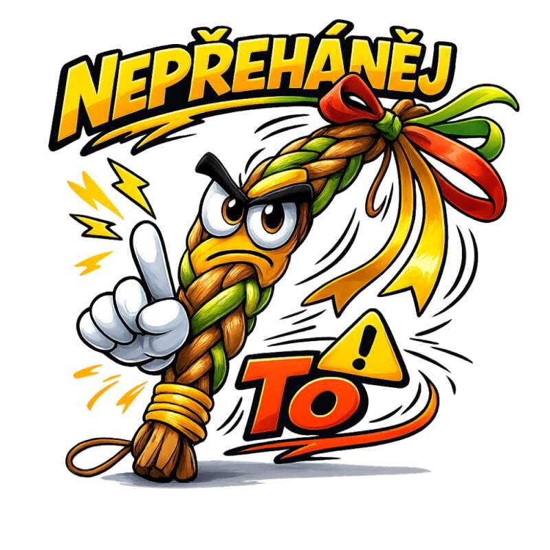 Levně Pomlázka - nepřeháněj to (NAŽEHLOVAČKA)