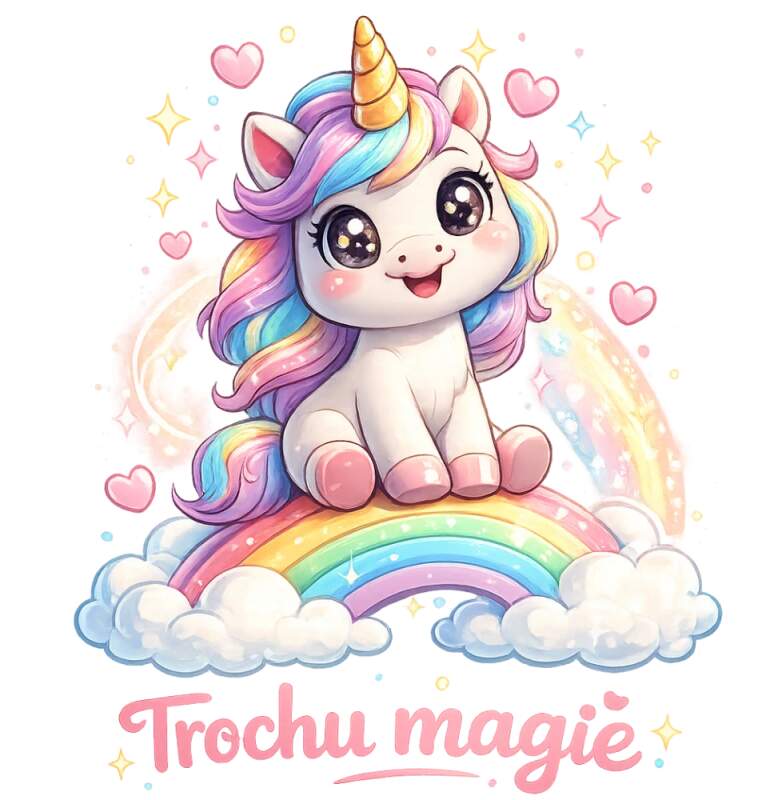 Levně Unicorn na obláčku (nažehlovačka jednorožec)