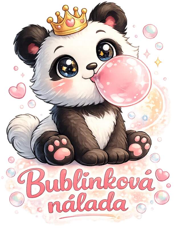 Levně Panda bublinková nálada (NAŽEHLOVAČKA)