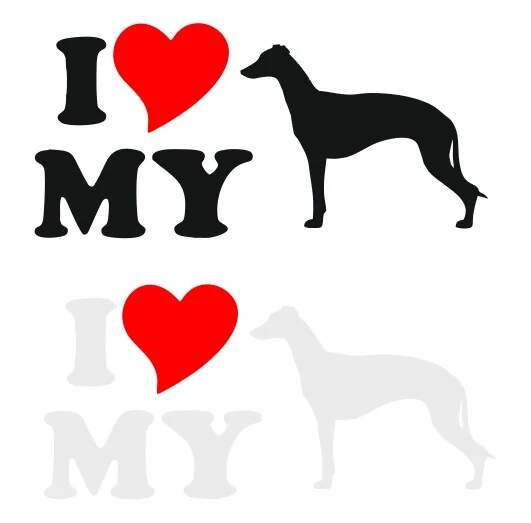 Levně I my love chrt (NAŽEHLOVAČKA)