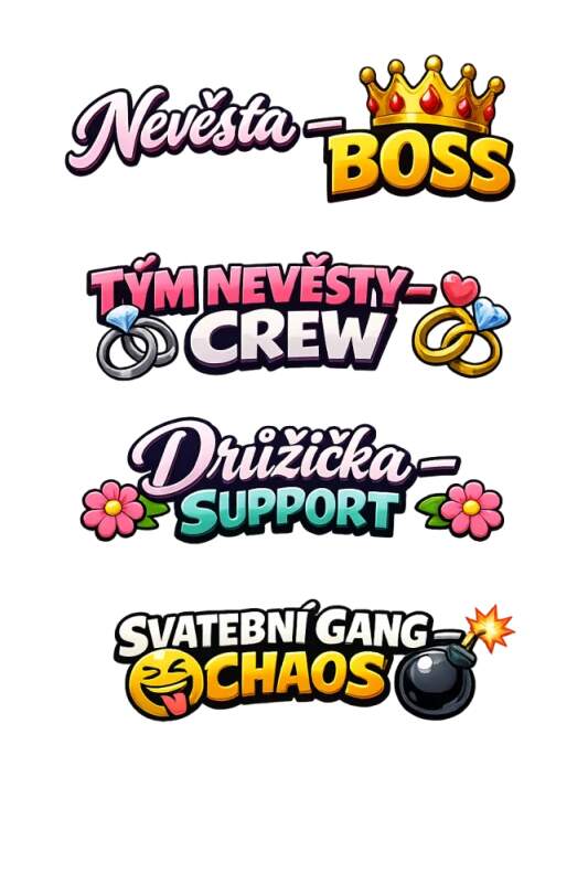 Levně Svatební set (NAŽEHLOVAČKA)