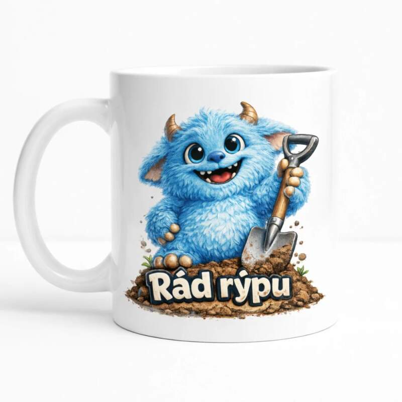 Levně Modrá příšerka - Rád rýpu. (Oboustranný potisk)