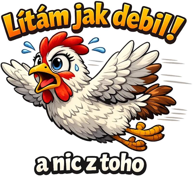 Levně Slepice - lítám jak debil (NAŽEHLOVAČKA)