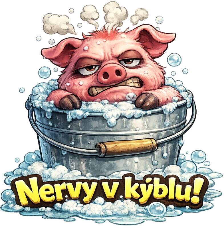 Levně Prase - nervy v kýblu (NAŽEHLOVAČKA)