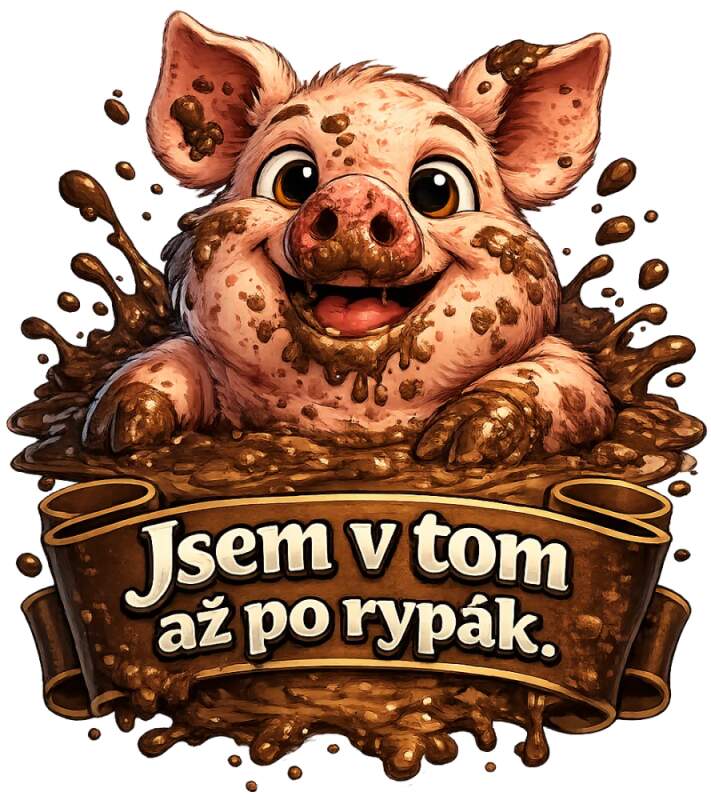 Levně Prase - Jsem v tom až po rypák (NAŽEHLOVAČKA)