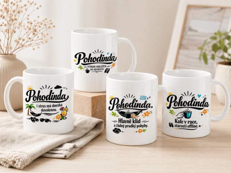 Levně Pohodinda - 4 motivy na výběr (Oboustranný potisk)