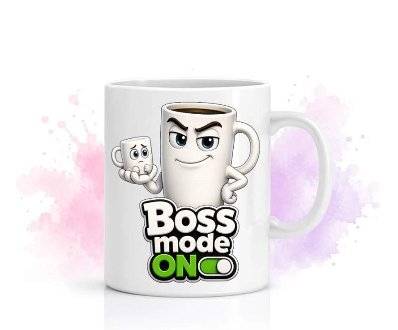 Levně Hrnek Boss mode ON (Oboustranný potisk)