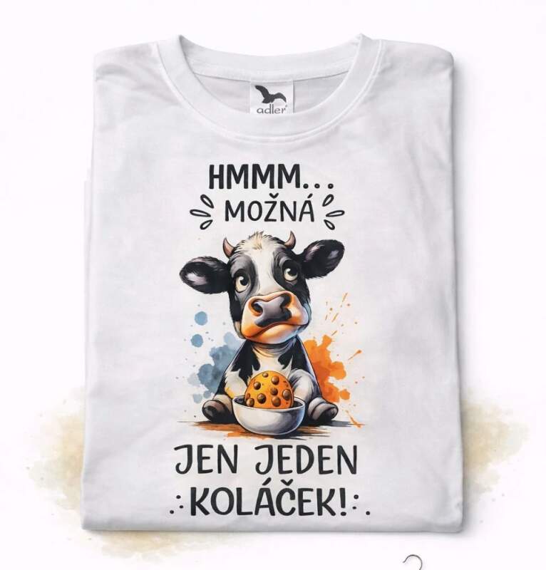 Levně Tričko kráva a koláček (Dámské)