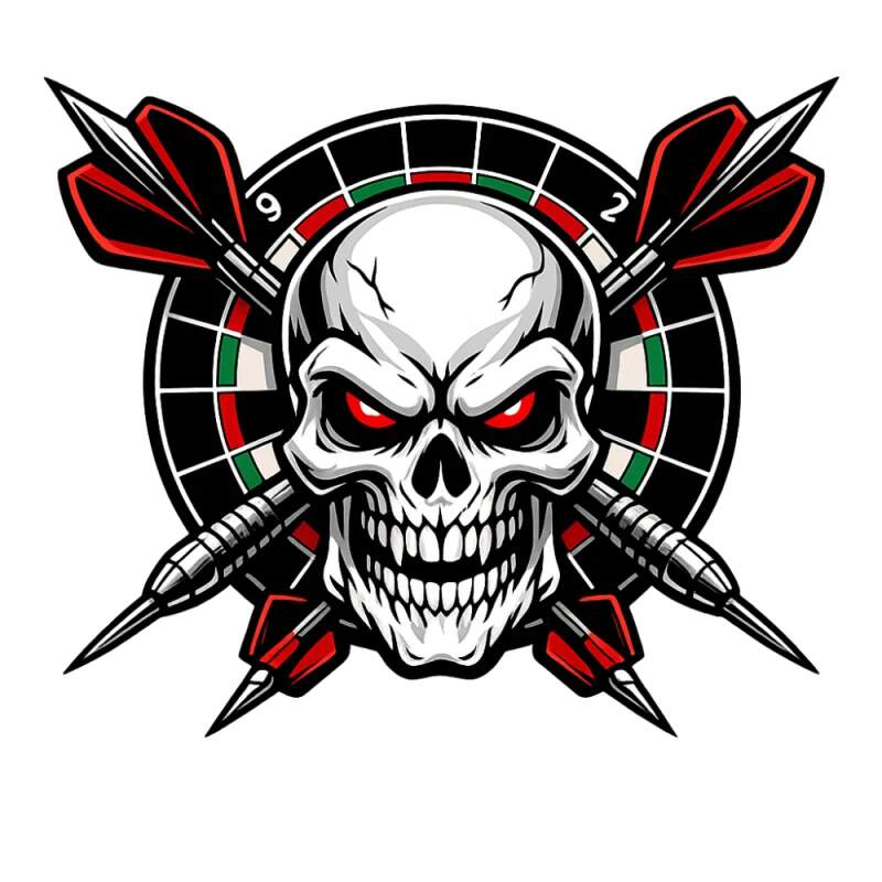 Levně Smrtící Šipky Skull Dartboard (NAŽEHLOVAČKA)