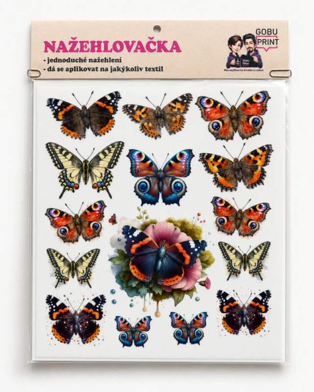 Levně Motýlí nažehlovačky arch A4 (Nažehlovačky arch A4 )
