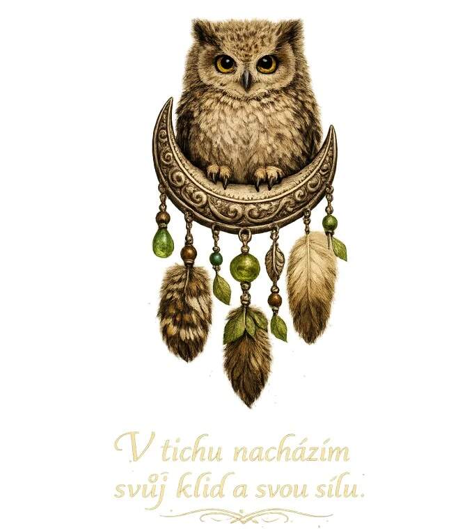 Levně Sova - V tichu nacházím svůj klid a sílu (NAŽEHLOVAČKA)