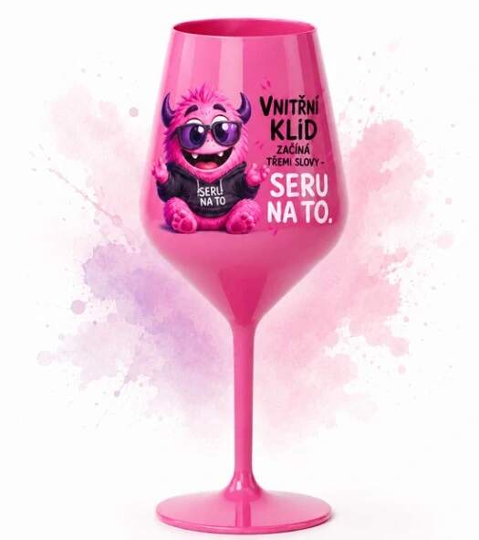 Levně Gobíkova nerozbitná sklenice na víno (s vlastním potiskem)