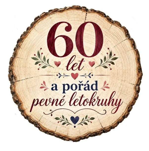 Levně (věk na přání) let ale pořád pevné letokruhy (NAŽEHLOVAČKA)