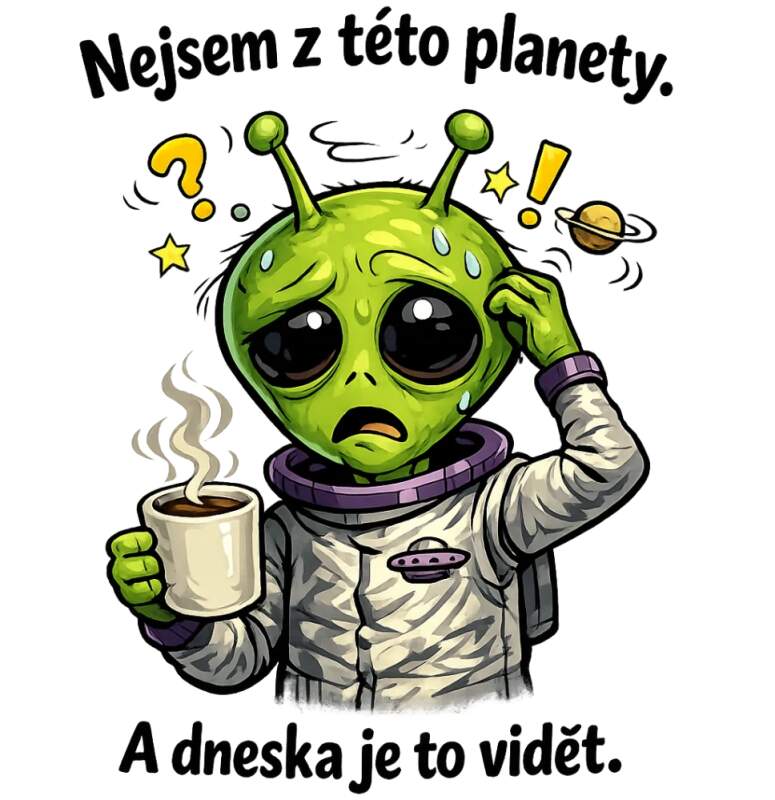 Levně Mimozemšťan - Nejsem z této planety (NAŽEHLOVAČKA)