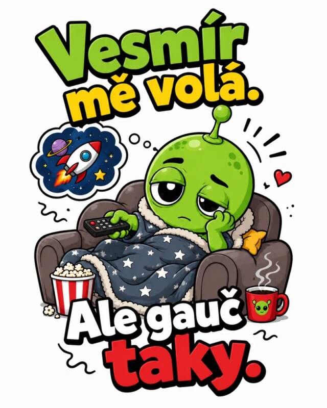 Levně Mimozemšťan a gauč - vesmír mě volá (NAŽEHLOVAČKA)
