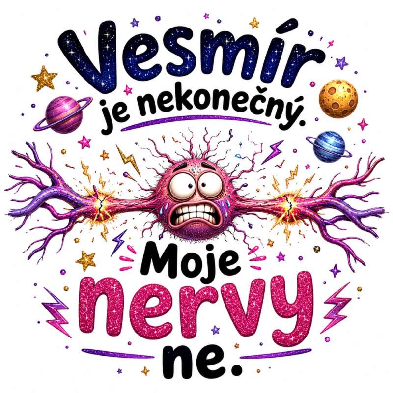 Levně Vesmír je nekonečný - moje nervy ne (NAŽEHLOVAČKA)
