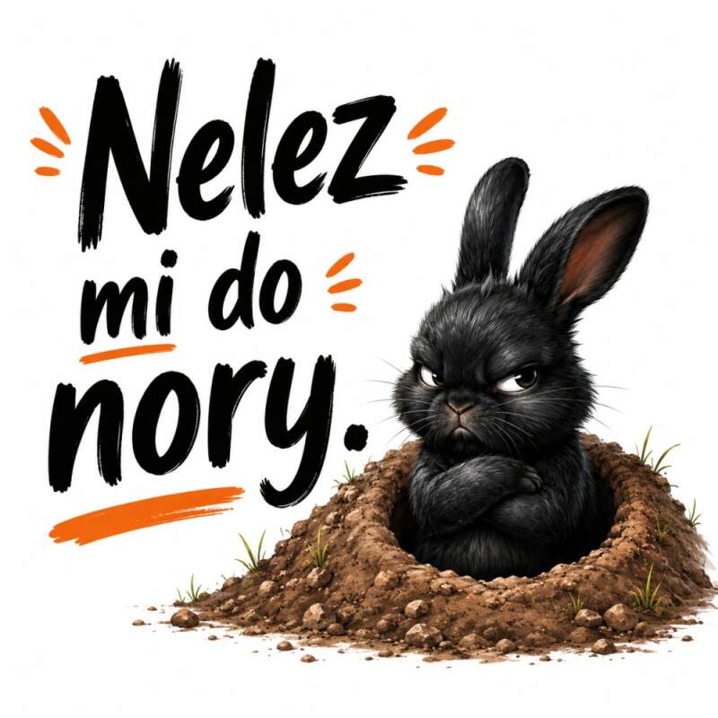 Levně Černý králík - Nelez mi do nory (NAŽEHLOVAČKA)