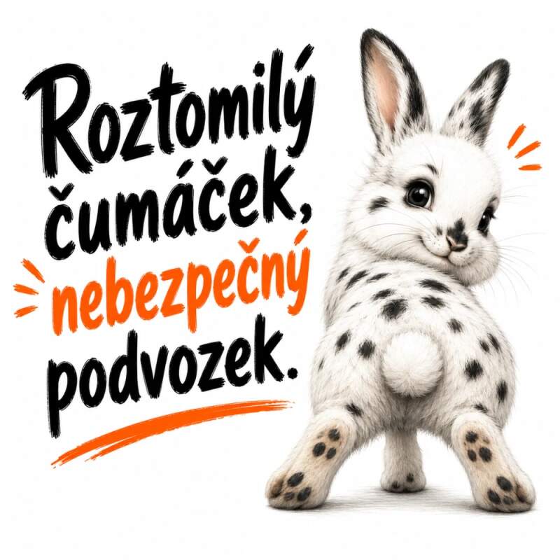 Levně Roztomilý čumáček, nebezpečný podvozek. (NAŽEHLOVAČKA)